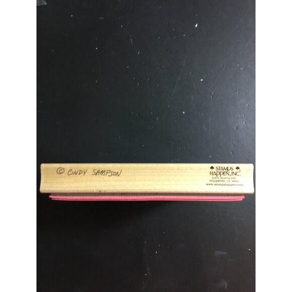 Snowman & Friends Cat, Mouse, Cardinal Gazing at North Star Rubber Stamp - Picture 3 of 4